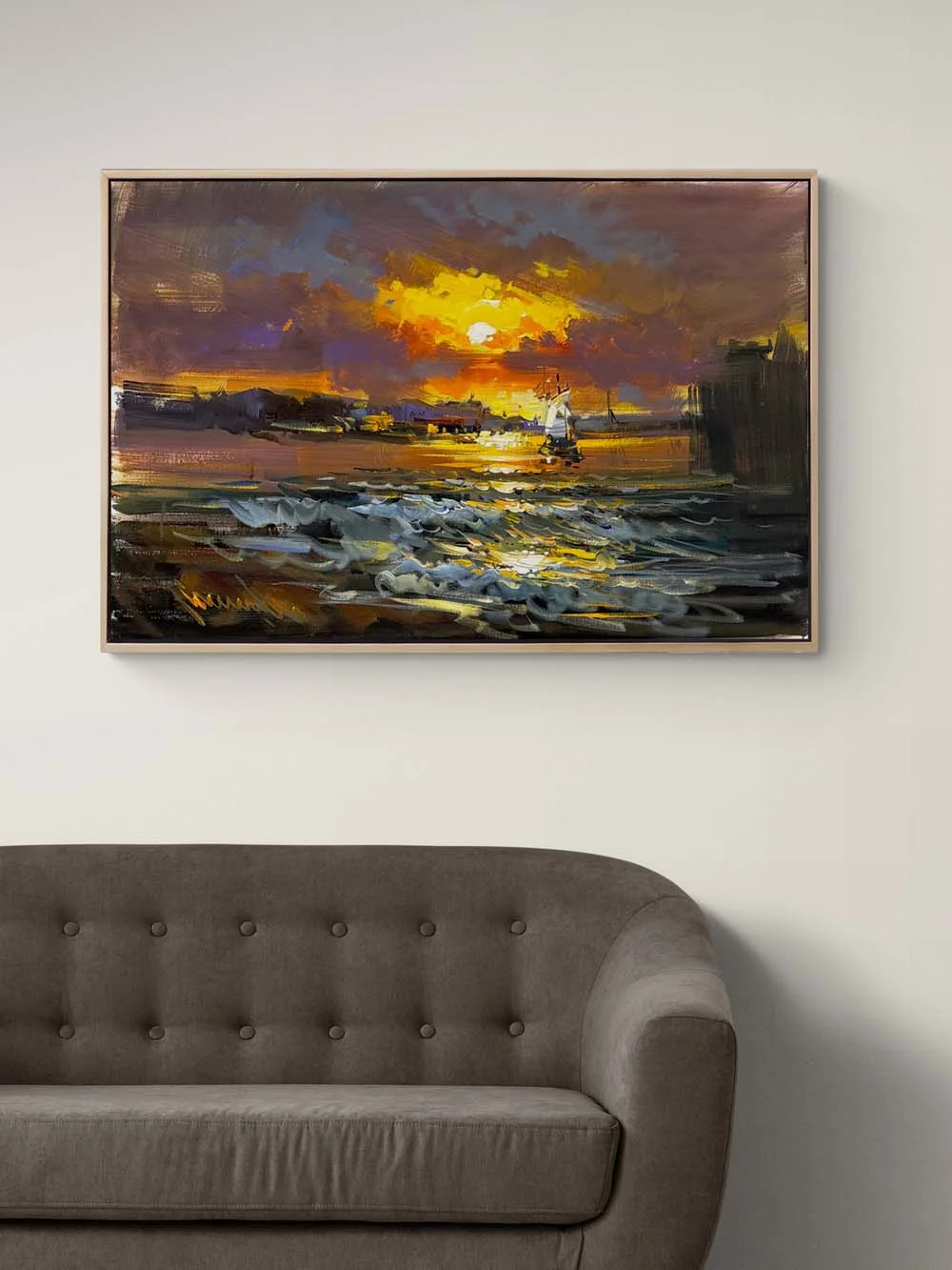 Kıyıdan Bir Hatıra Yağlı Boya Tablosu