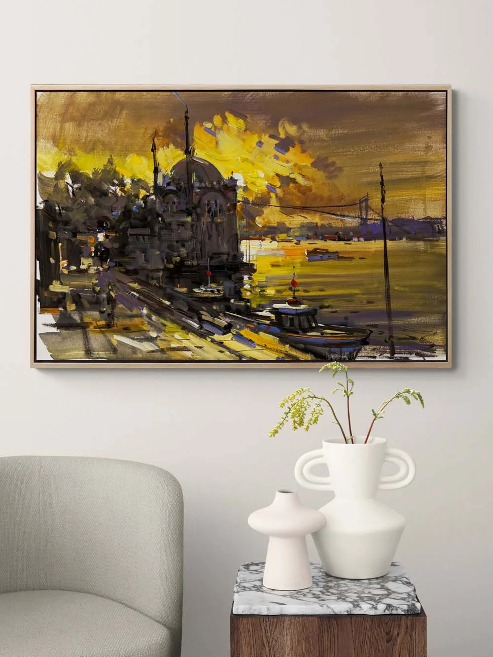 Ortaköy’de Bir An Yağlı Boya Tablosu