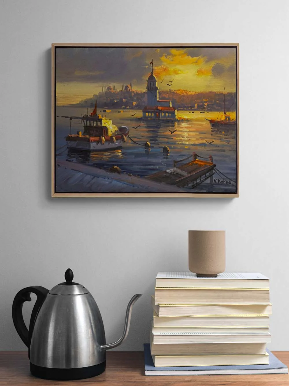 Salacakta İskele Yağlı Boya Tablosu