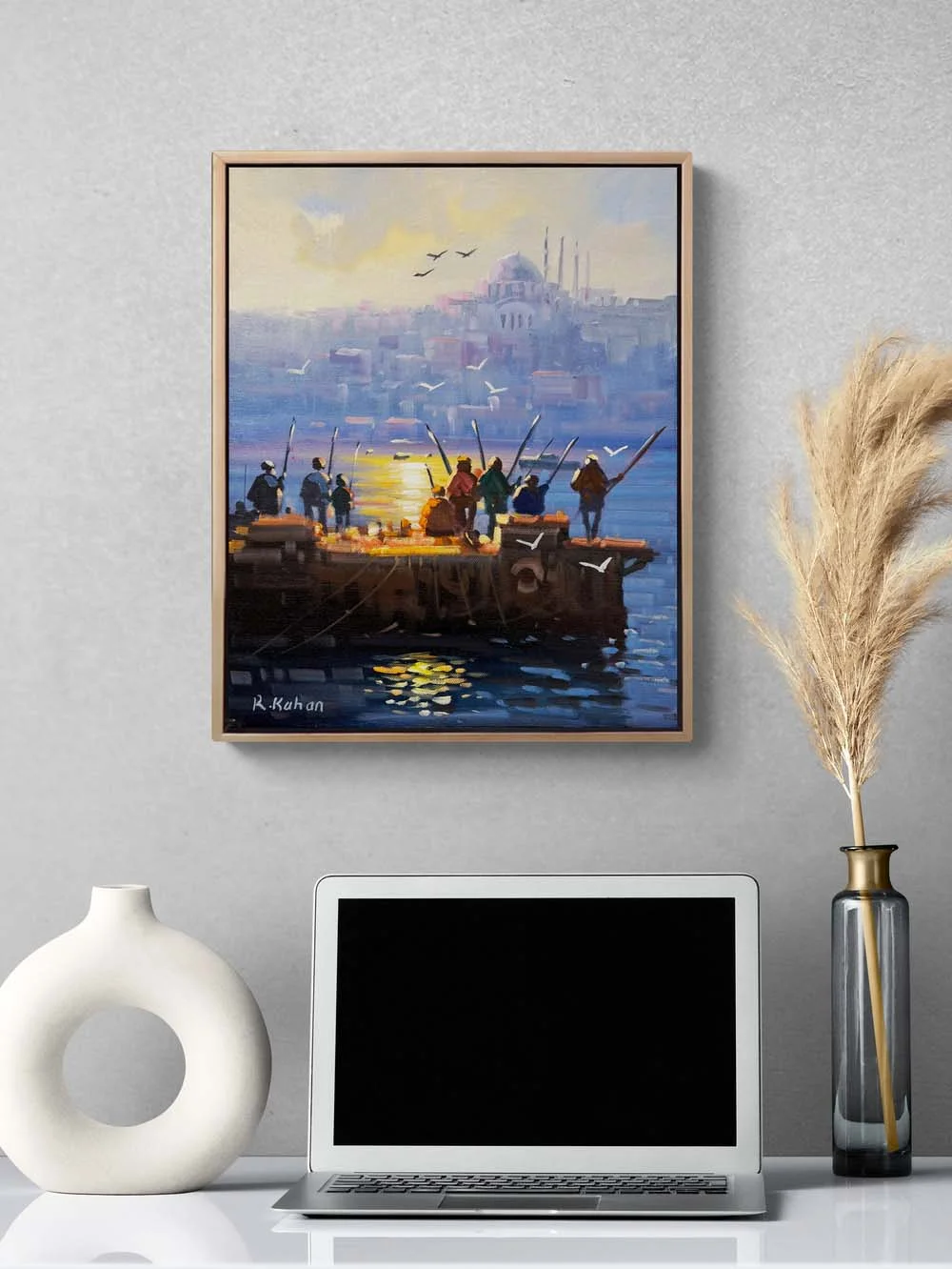 Fishermen on the Bosphorus Oil Painting