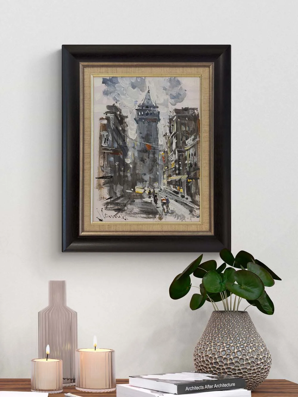 Galata Tower in the Old Days Oil Painting