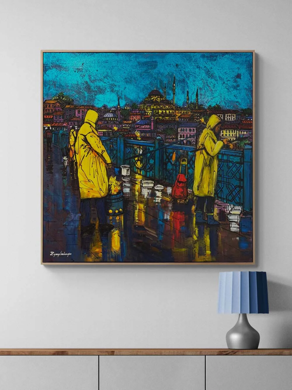 An Evening on the Bridge Oil Painting