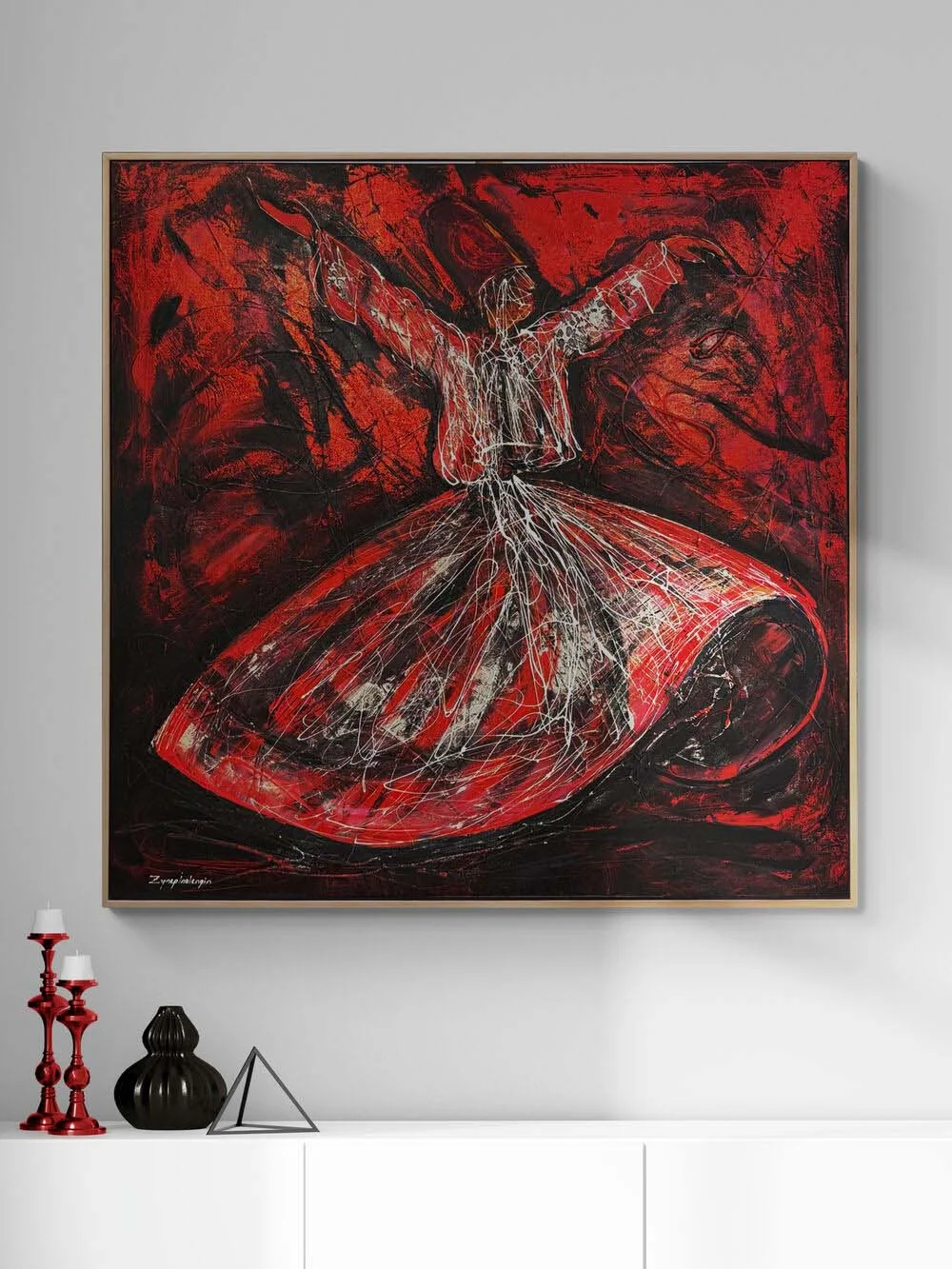 Sema’da Vuslat Yağlı Boya Tablosu