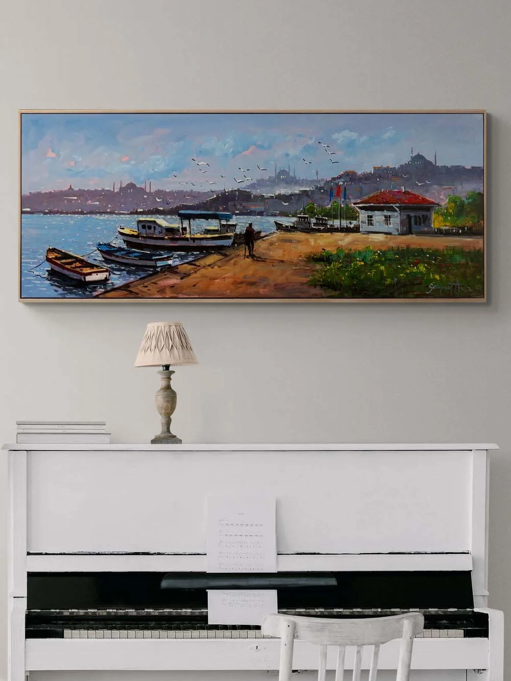 Gündoğarken Boğaz Yağlı Boya Tablosu