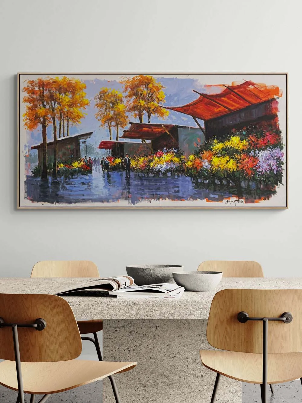 Street of Florists Oil Painting