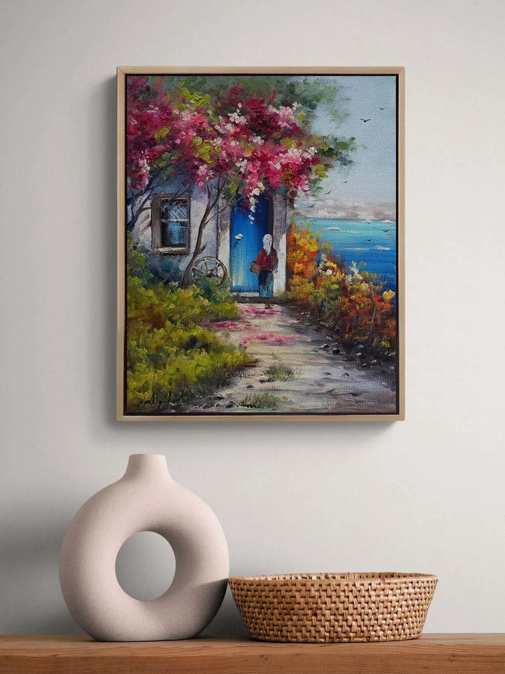 Baharda Bekleyiş Yağlı Boya Tablosu