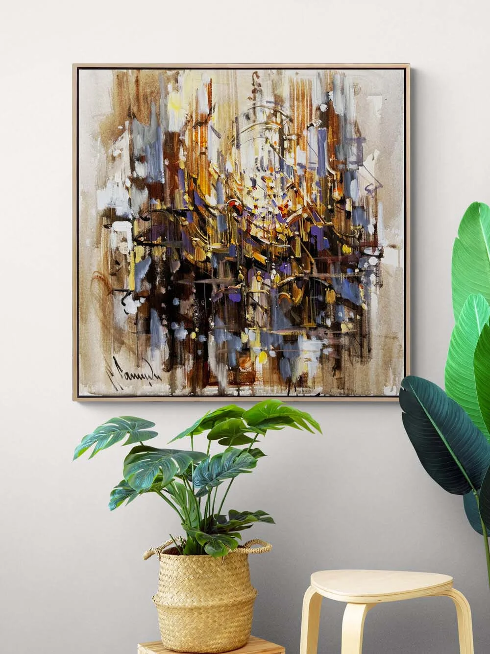 Formun Çözülüşü Yağlı Boya Tablosu