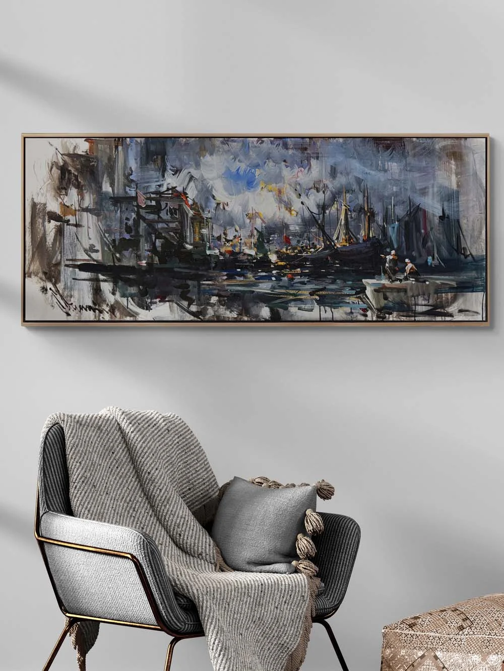 Yelkenler Arasında Yağlı Boya Tablosu