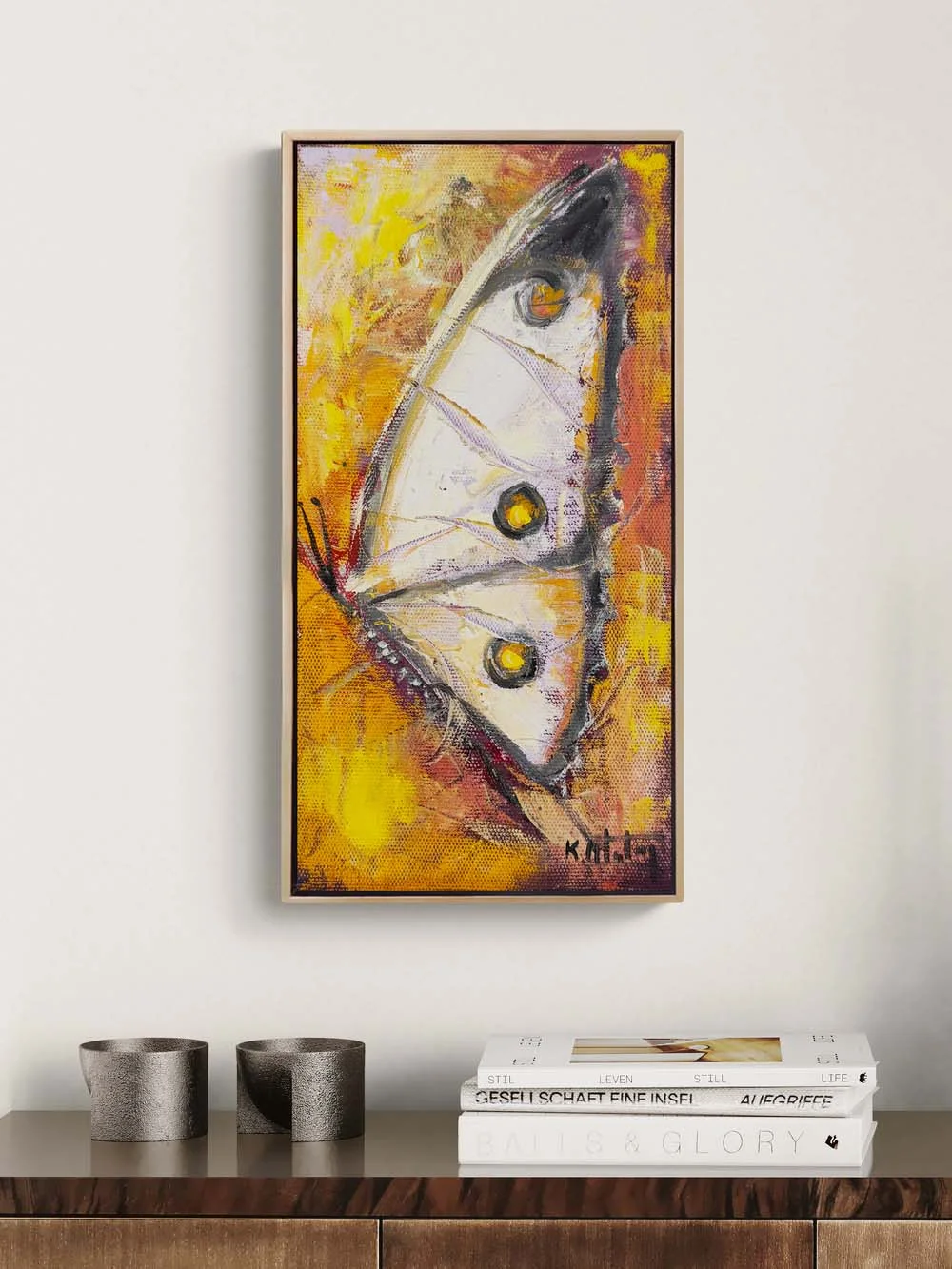 Kelebek Kanadında Düş Yağlı Boya Tablosu