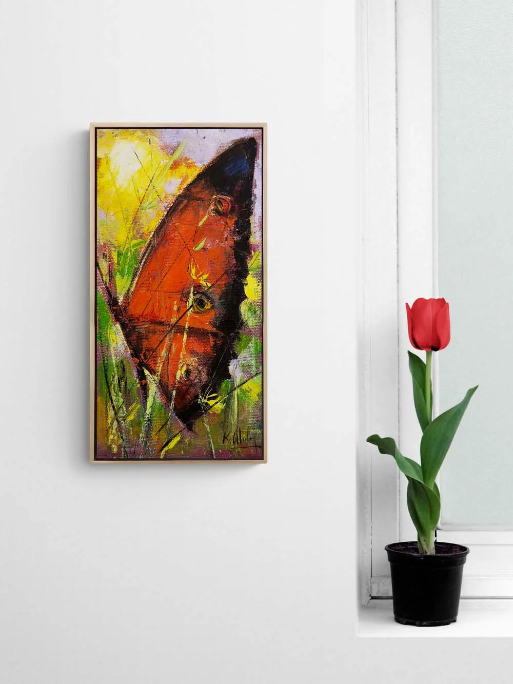 Kırmızı Kanatlar Yağlı Boya Tablosu