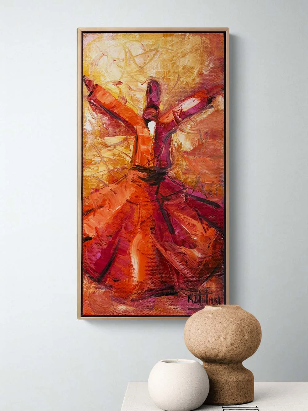 Semazen Sükuneti Yağlı Boya Tablosu