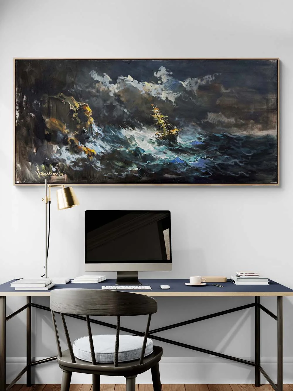 Denizin Kucağında Yağlı Boya Tablosu