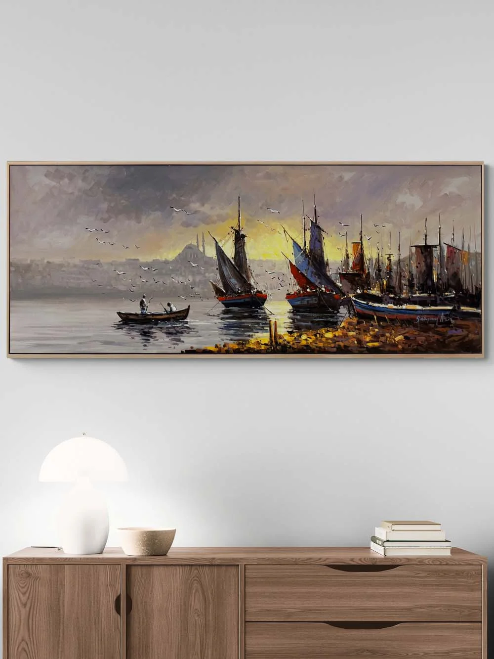 First Light of the Day on the Bosphorus Oil Painting