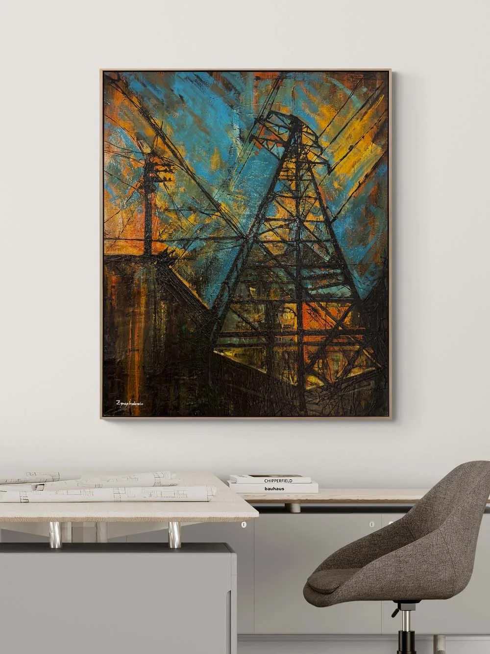 Skeleton of Energy Oil Painting