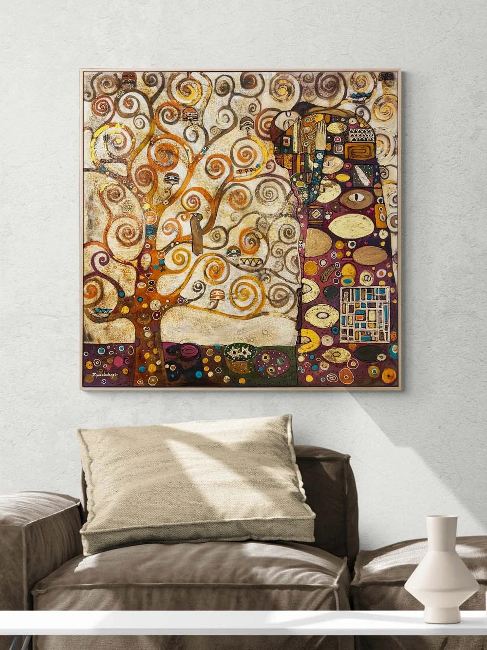 Altın Dallarda Düşler Yağlı Boya Tablosu