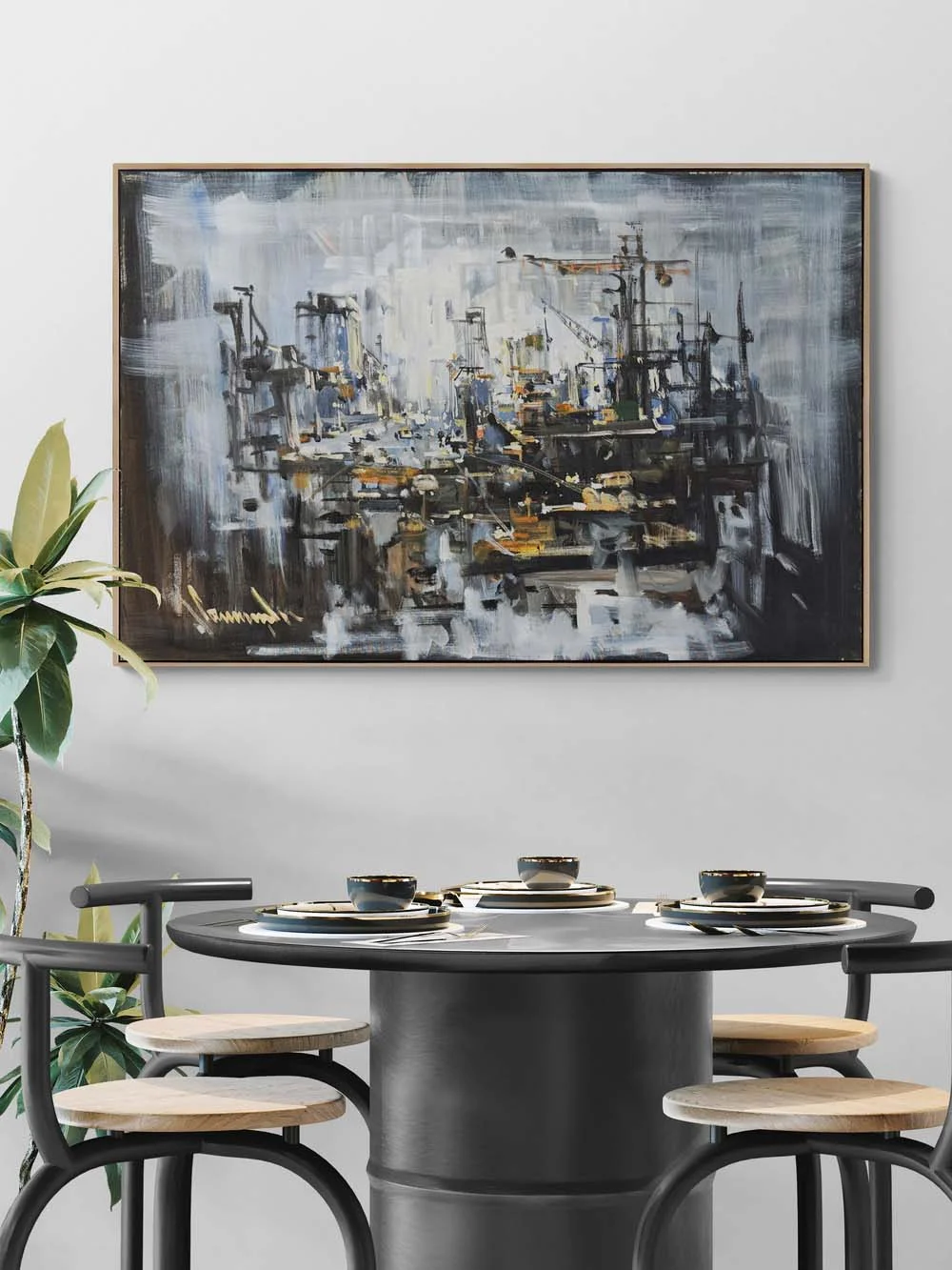 Zamanın Çözüldüğü An Yağlı Boya Tablosu