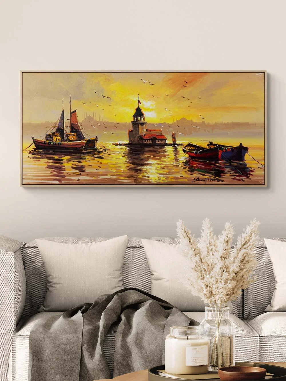 Kız Kulesi’nin Esintisi Yağlı Boya Tablosu