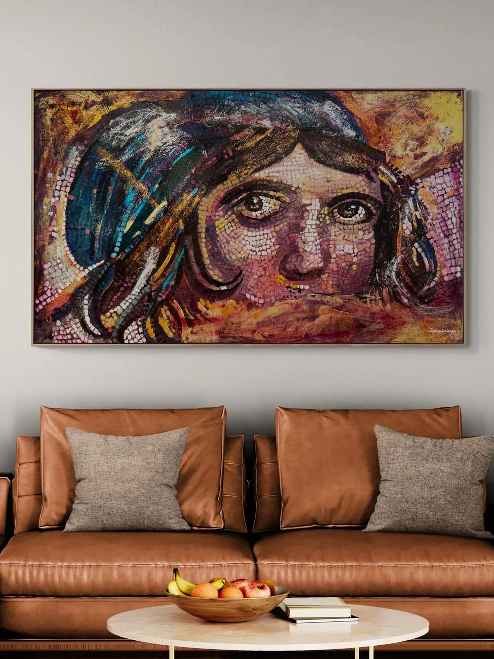 Çingene Kızı Mozaiği Yağlı Boya Tablosu