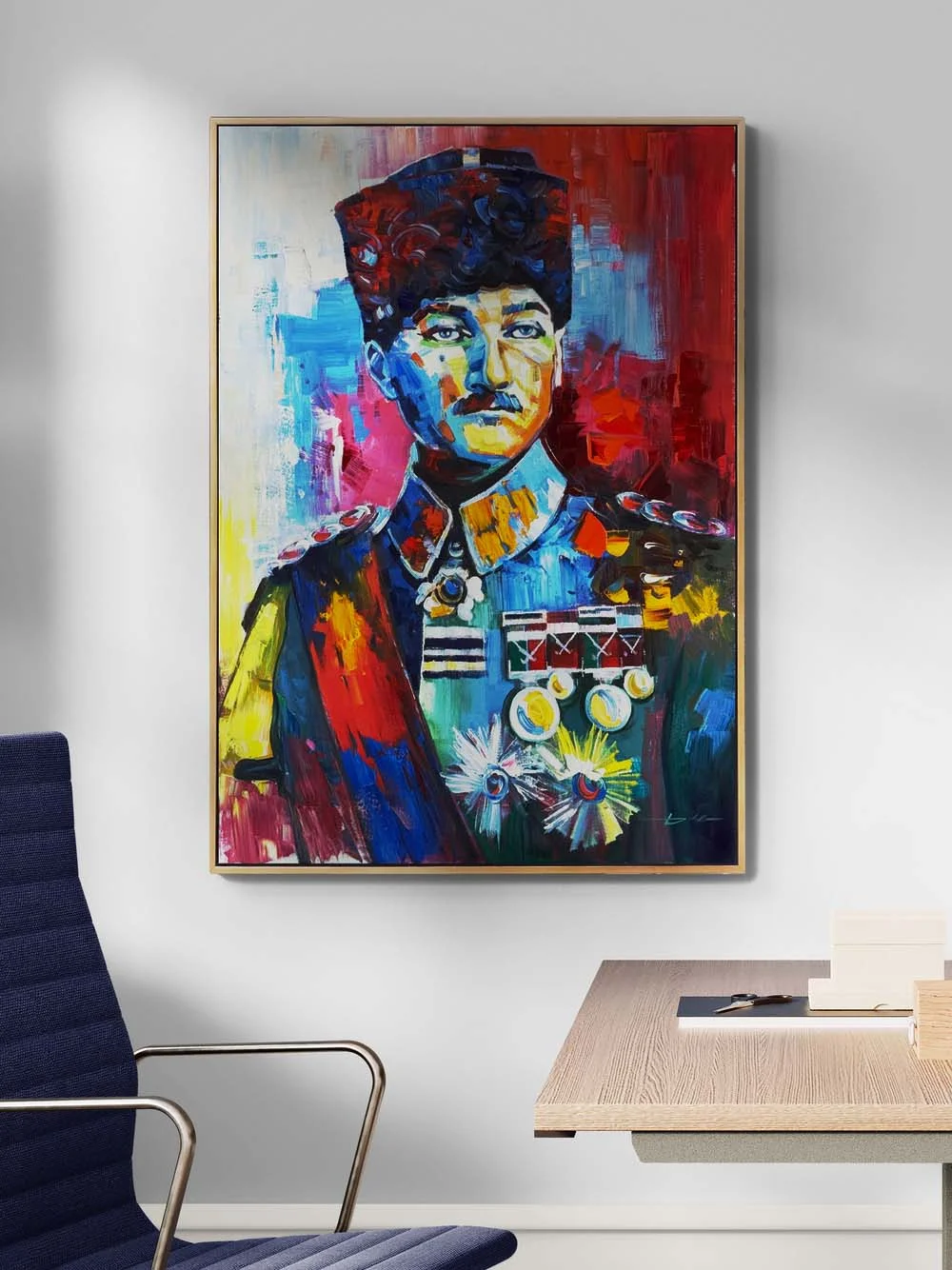 Bir Liderin Portresi Yağlı Boya Tablosu