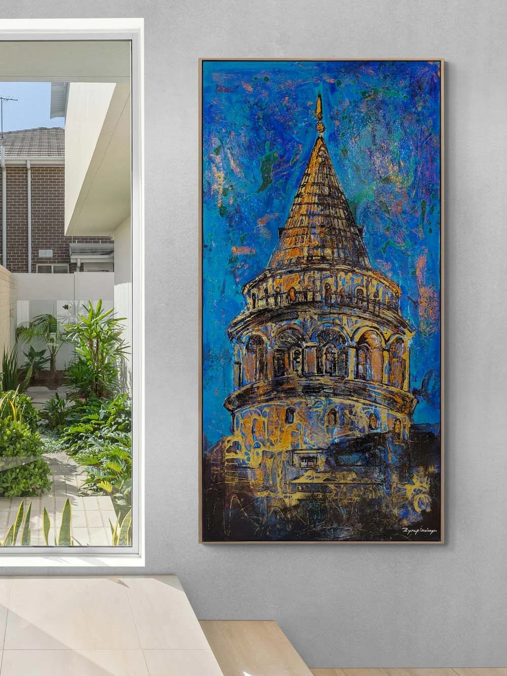 Galata’da Sabah Yağlı Boya Tablosu