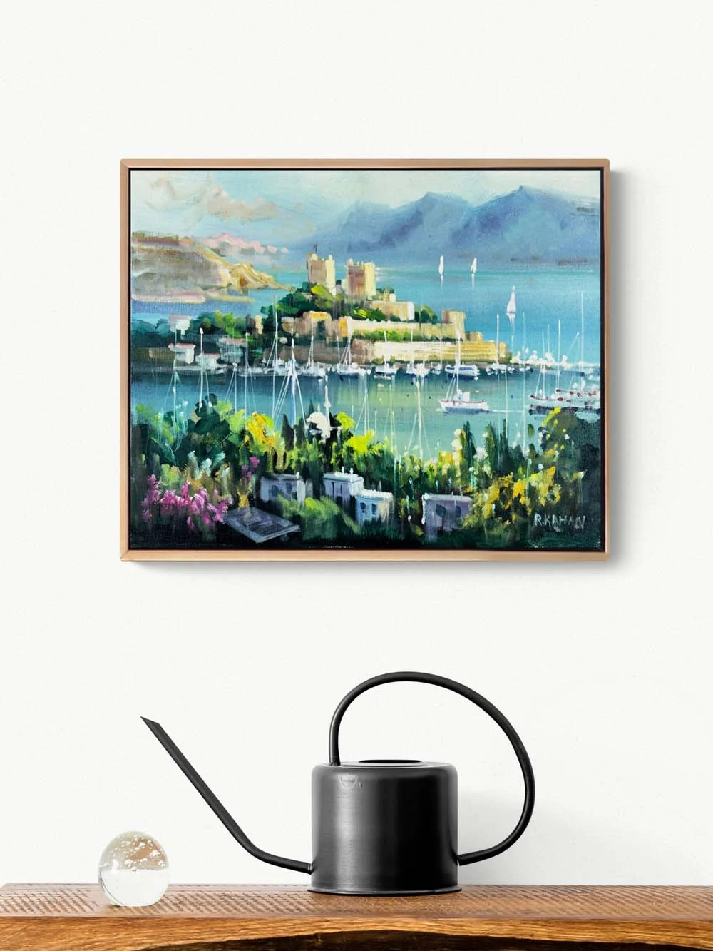 Bodrum Kalesi Mavisi Yağlı Boya Tablosu