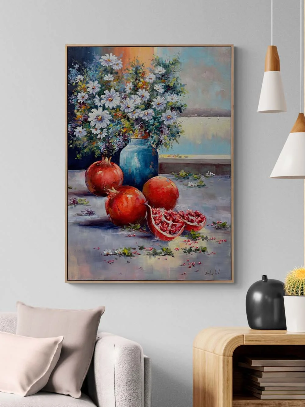 Natürmortta Zarafet Yağlı Boya Tablosu
