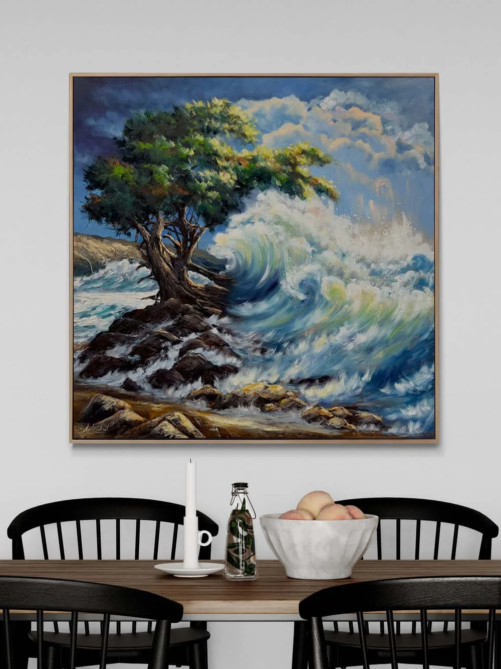 Dalga ve Direniş Yağlı Boya Tablosu