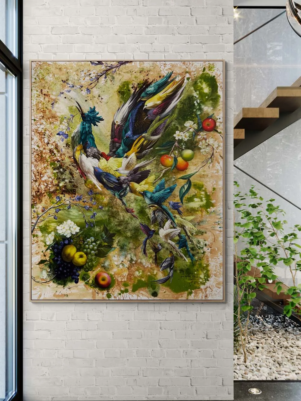 Cennet Bahçesinde Uyanış Yağlı Boya Tablosu