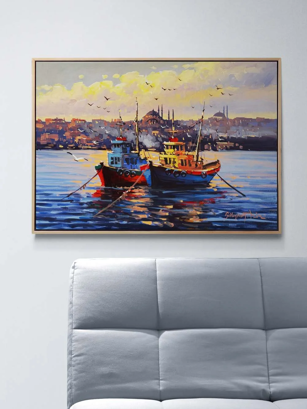 Boğazda Bir Esinti Yağlı Boya Tablosu