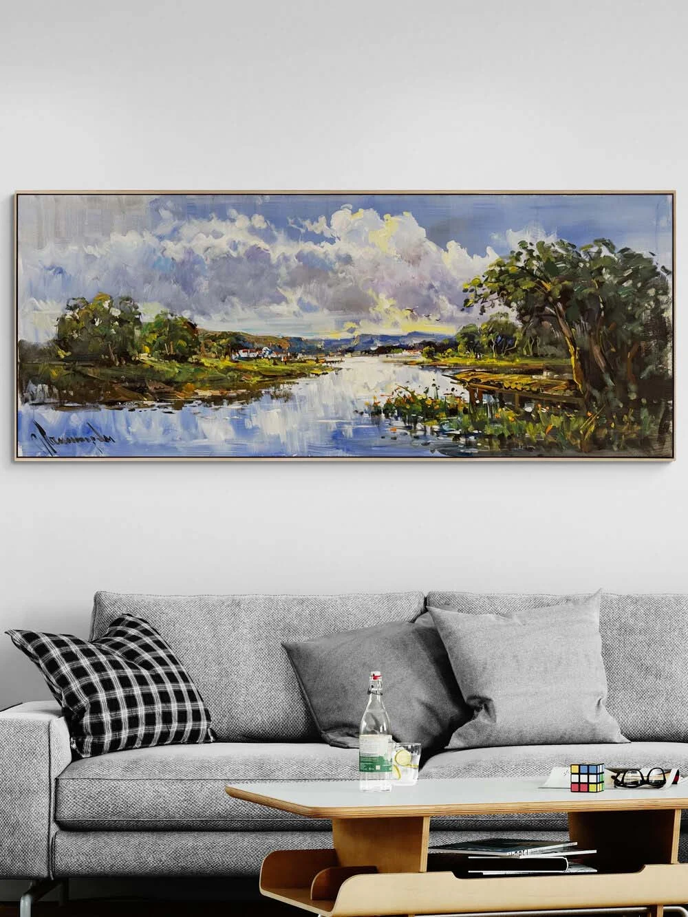 Yeşilin Kucağında Yağlı Boya Tablosu