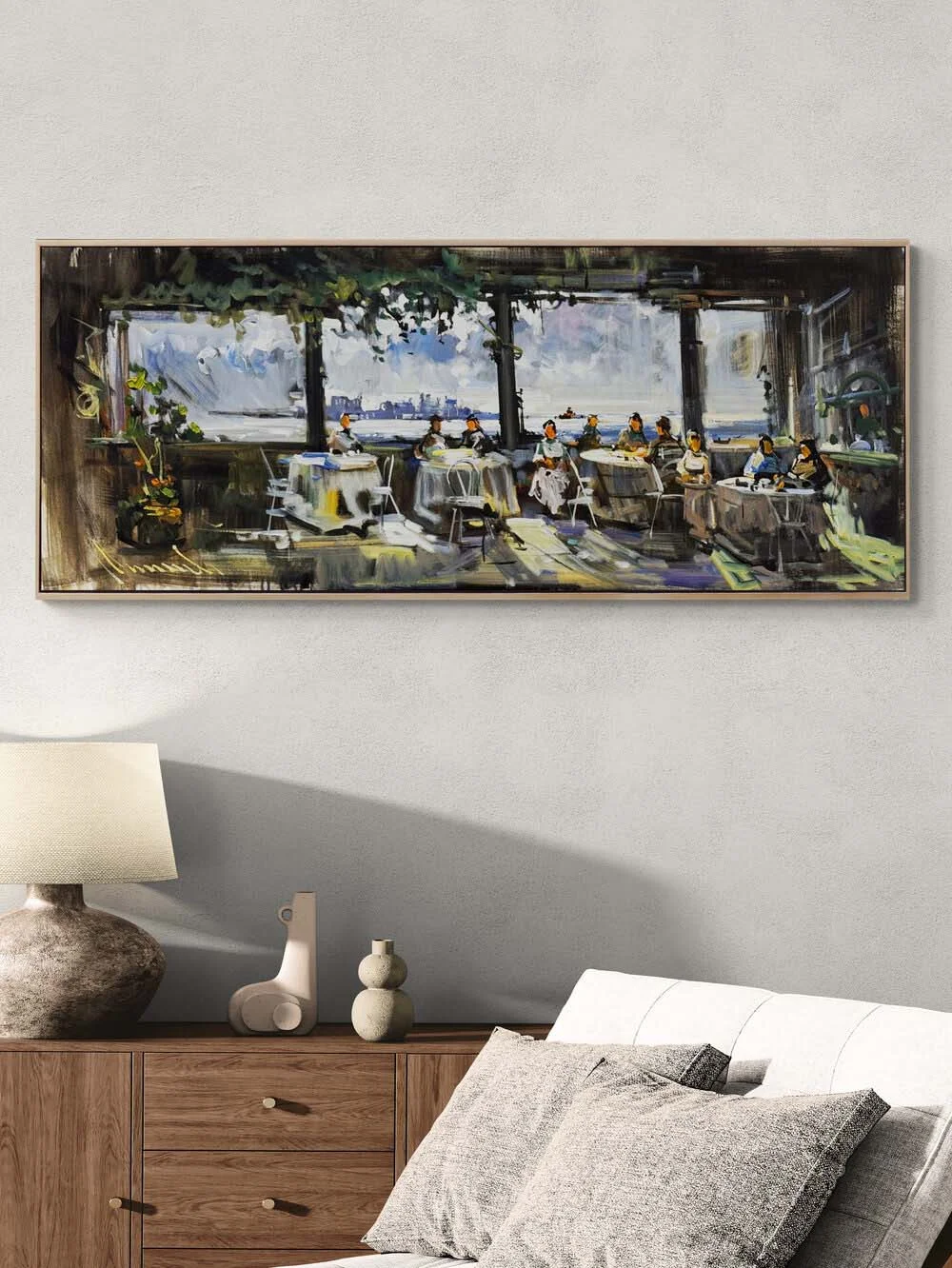 Boğazda Sohbet Yağlı Boya Tablosu