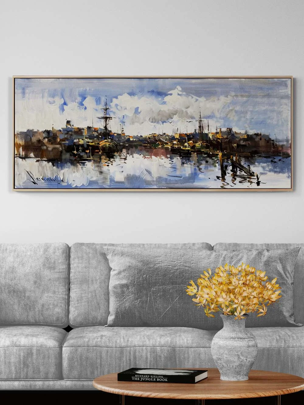 Mavi Ufka Yolculuk Yağlı Boya Tablosu