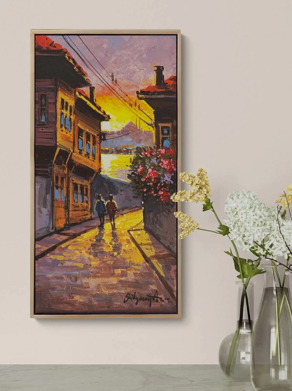 Sokaklarda Hatıralar Yağlı Boya Tablosu