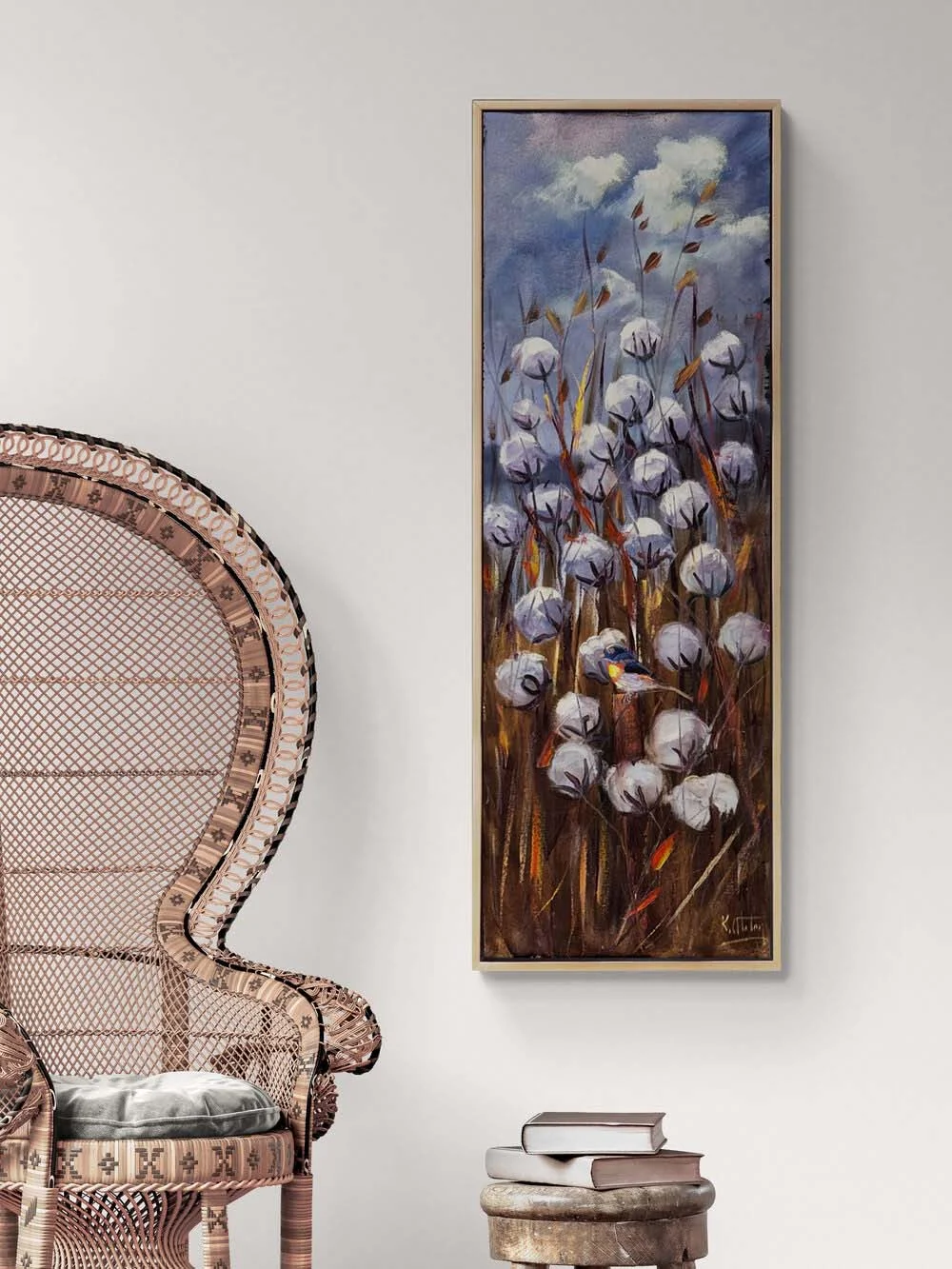 White Flowers of the Soil Oil Painting