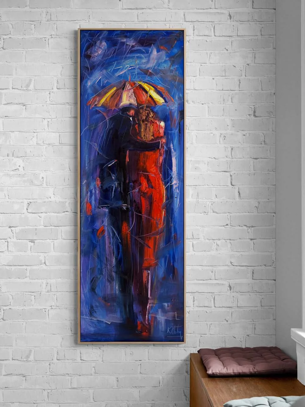 Love Under the Rain Oil Painting