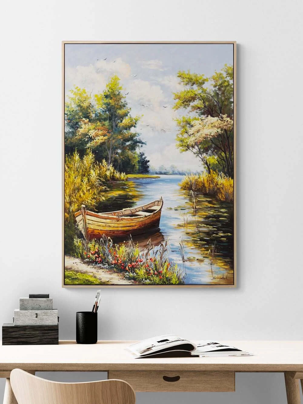 Huzurun Sandalı Yağlı Boya Tablosu