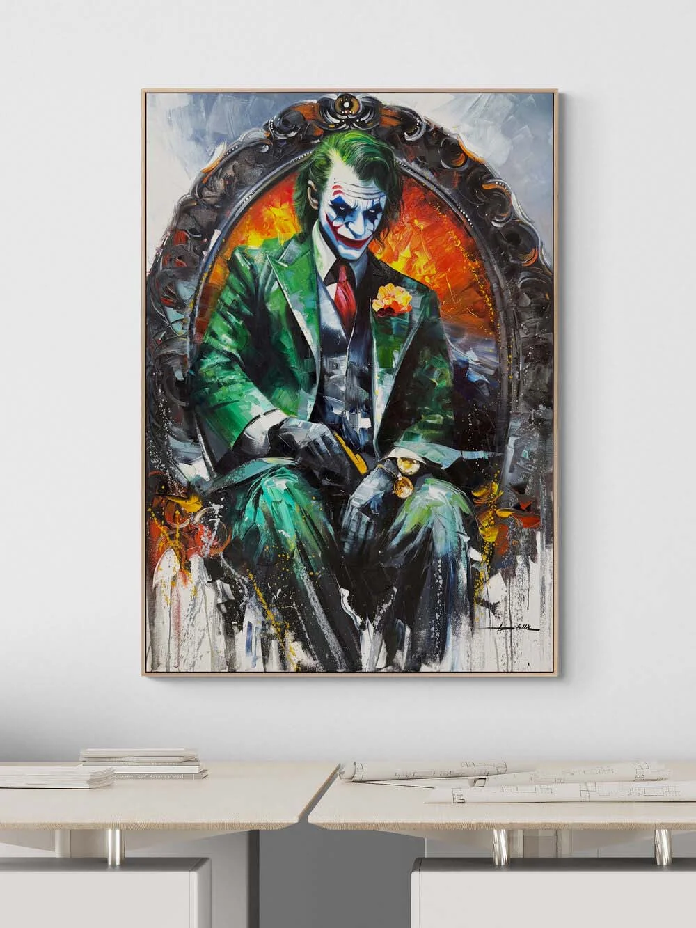 Jokerin Tahtı Yağlı Boya Tablosu