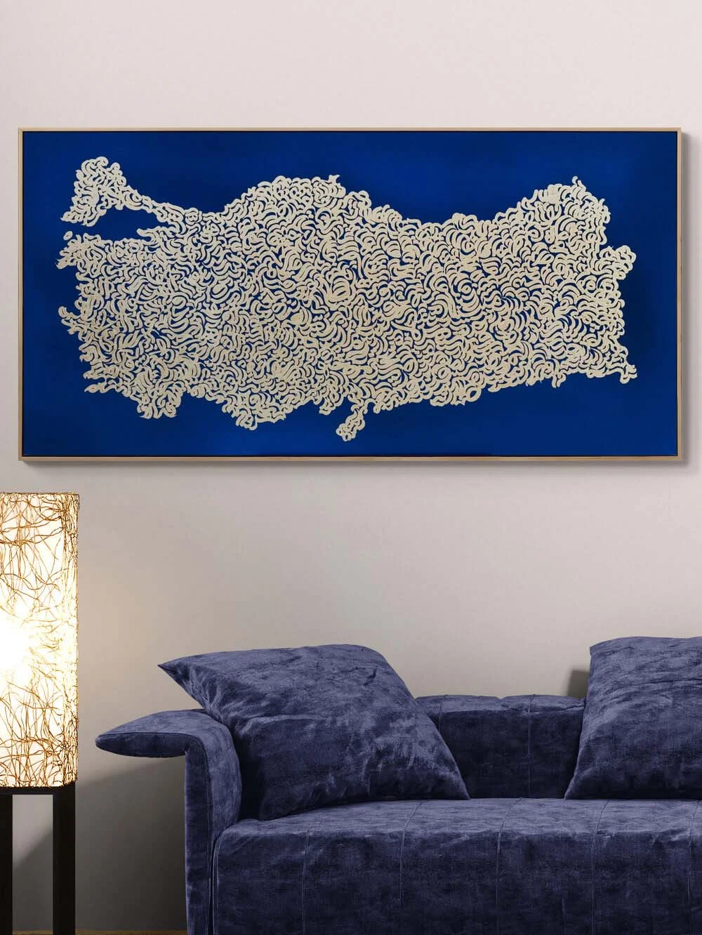 Türkiye ve Fetih Suresi Yağlı Boya Hat Tablosu