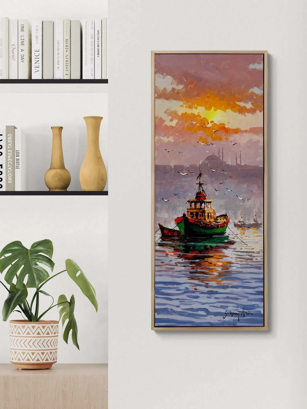 Kızıl İstanbul Yağlı Boya Tablosu