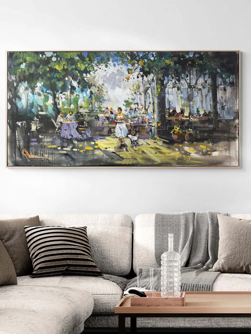 Sokak Kahvesi Yağlı Boya Tablosu