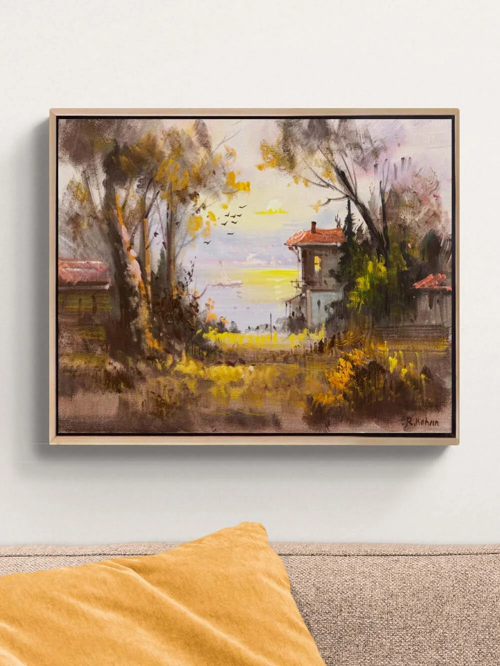 İstanbulda Sonbahar Yağlı Boya Tablosu