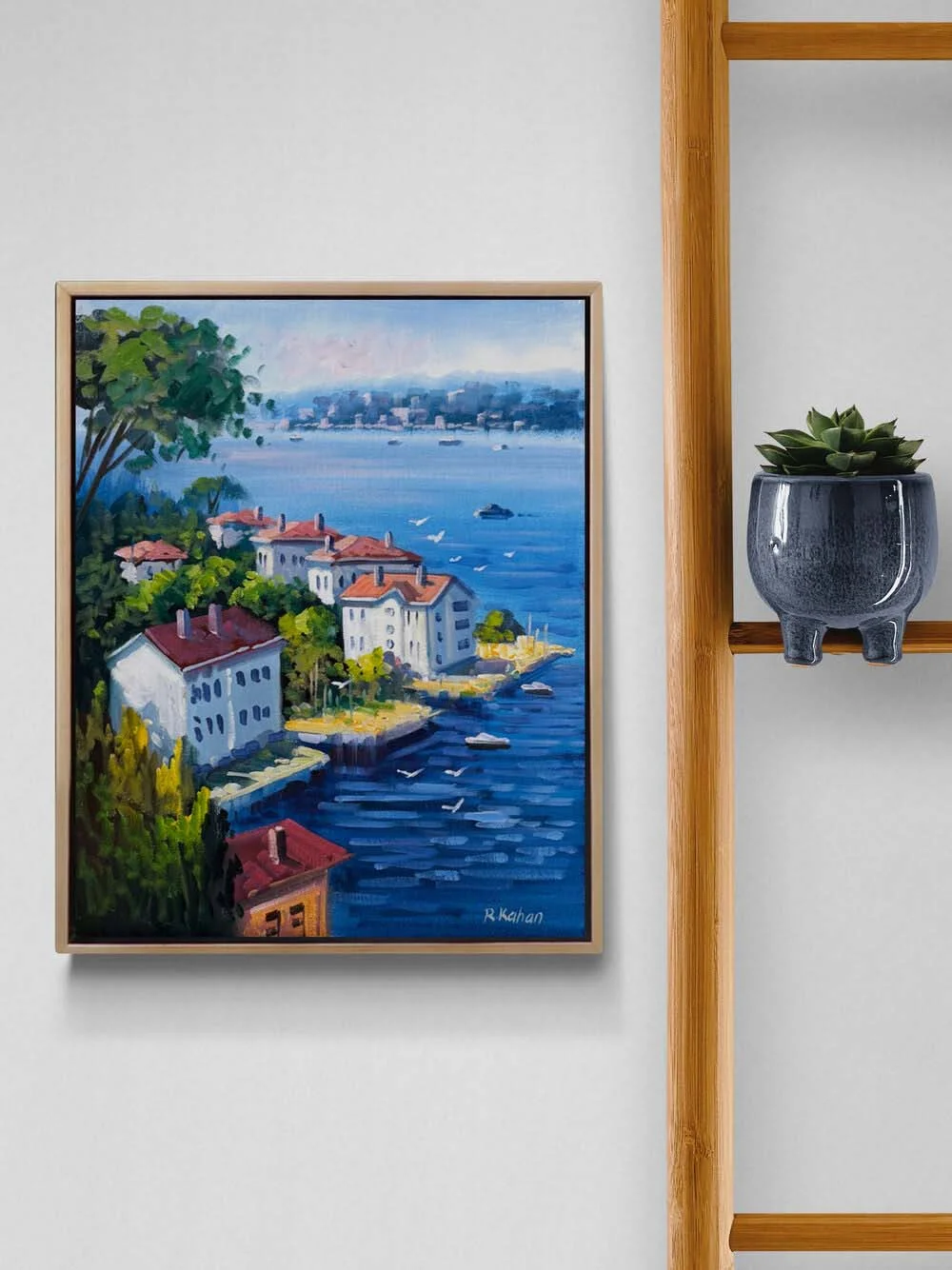 Waterfront Mansions on the Bosphorus Oil Painting