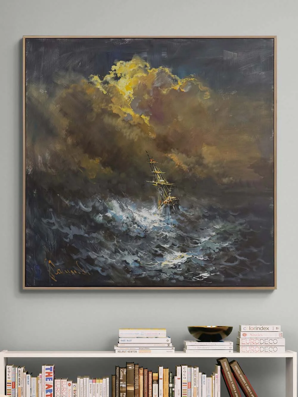 Yanlızlık Fırtınada Yağlı Boya Tablosu