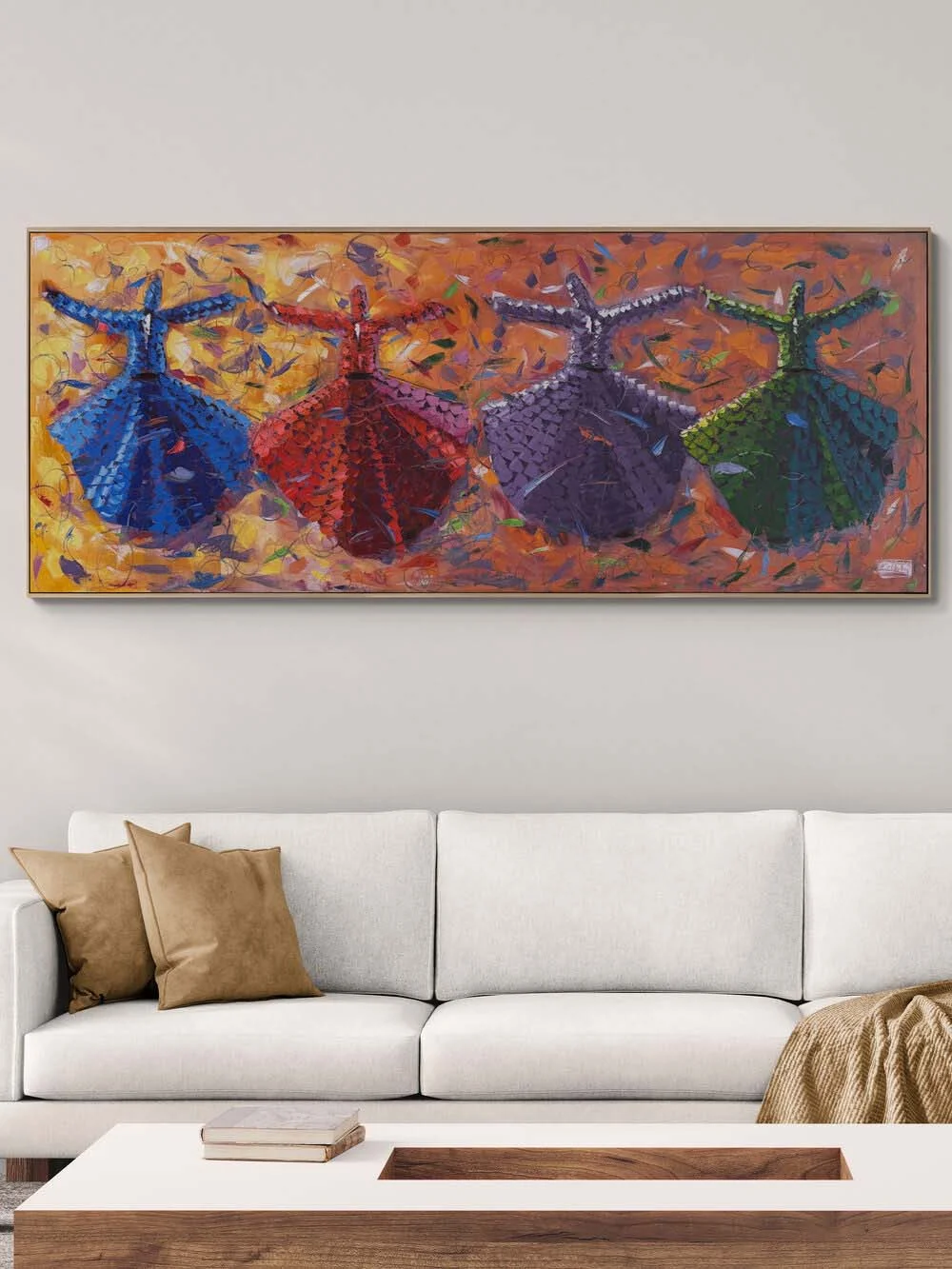 Semazenlerle Zaman Yağlı Boya Tablosu