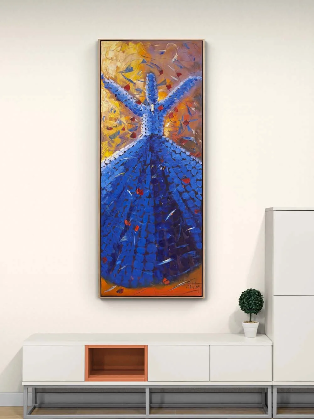 Bir Semazenin Aşkı Yağlı Boya Tablosu