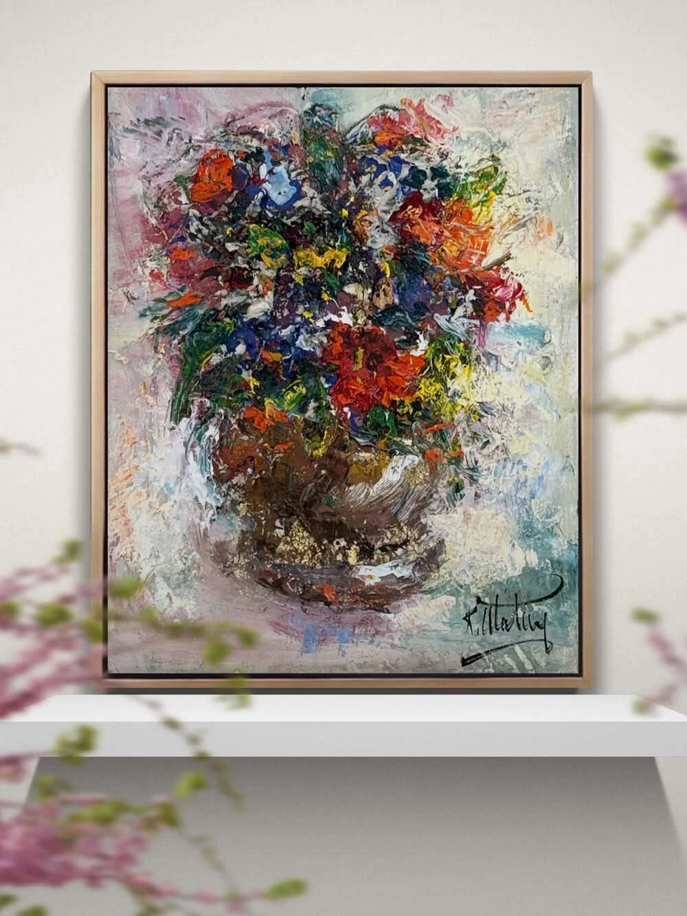 Umudun Çiçekleri Yağlı Boya Tablosu