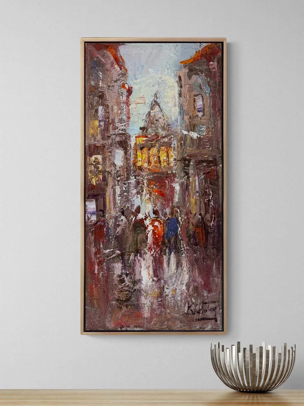 Galata’da Sabah Vakti Yağlı Boya Tablosu