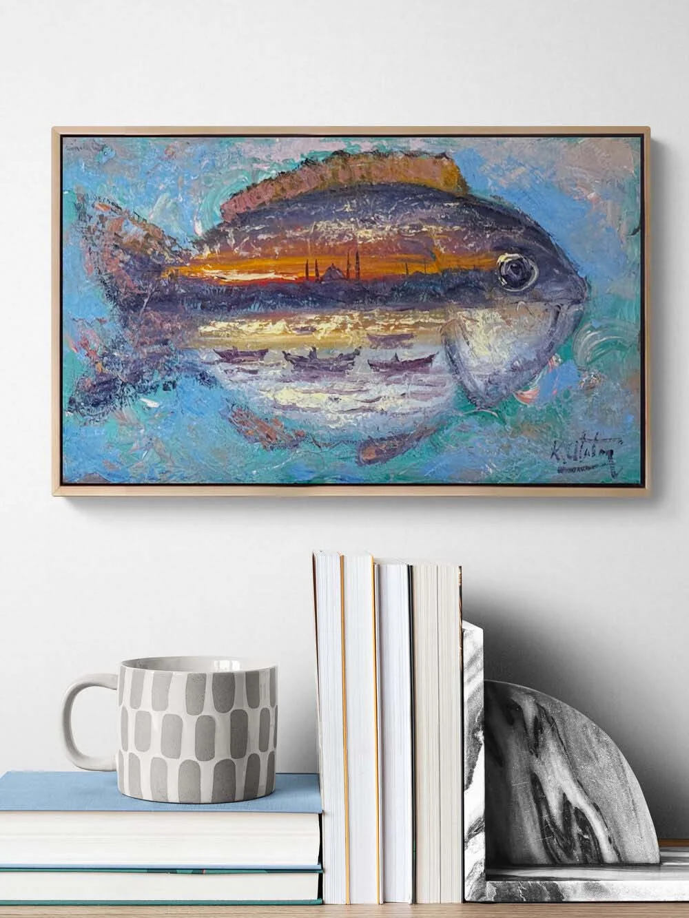 Suların Altındaki İstanbul Yağlı Boya Tablosu