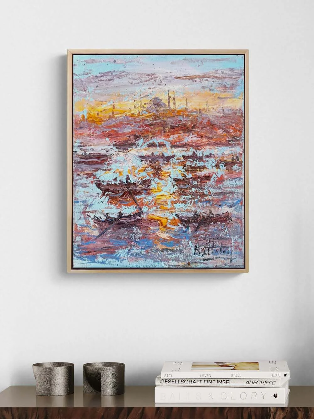 Boğazda Bir Nefes Yağlı Boya Tablosu