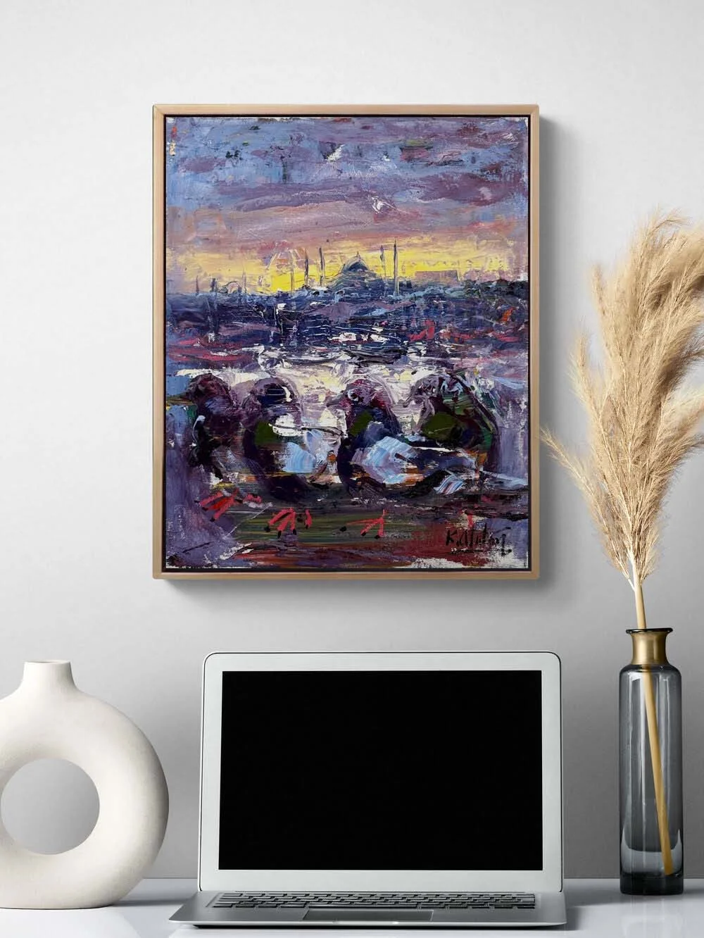 İstanbul’un Kanatları Yağlı Boya Tablosu